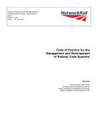 Front cover - Code of Practice for the Management and Development of Railway Code Systems
