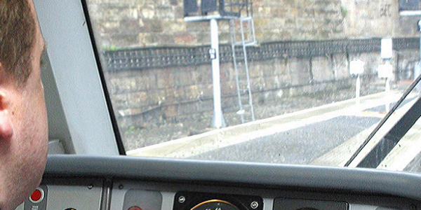 driver looking out cab