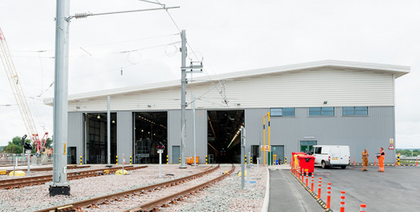 Hydrogen powered rail depot