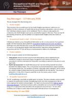 Front cover: OHHAG Key Messages - 12 Feb 2026